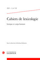 Cahiers de lexicologie, Lexique et corps humain