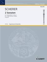 2 Sonates, op. 1 + 2. 3 treble recorders (violins). Partition d'exécution.