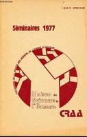 Séminaires... /Centre de recherches sur l'Amérique anglophone, 1977, Annales du CRAA (Centre de recherches sur l'Amérique anglophone/MSHA). Nouvelle série, N°3. Séminaires 1977