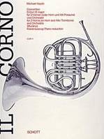 Concertino D major, 2 horns (horn and alto-trombone) and orchestra. Réduction pour piano avec parties solistes.