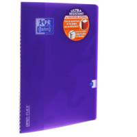 OXFORD Cahier OpenFlex A4 Grands Carreaux Seyès 100 Pages Reliure Intégrale Couverture Polypro Coloris Assortis