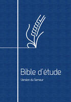 Bible d’étude, version du Semeur, Couverture souple bleue, tranche blanche