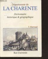 Département de la Charente - dictionnaire historique et géographique, dictionnaire historique et géographique