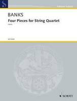 Four Pieces for String Quartet, string quartet. Partition et parties.