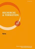 Recherche et formation, n° 066/2011