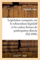 Législation comparée sur le referendum législatif et les autres formes de participation directe