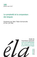 Études de linguistique appliquée - N°1/2017, La complexité et la comparaison des langues