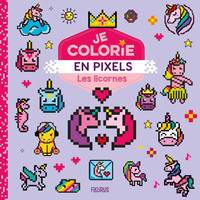 Coloriages Pixel Je colorie en pixels - Les licornes