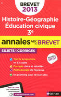 Histoire-géographie, éducation civique / brevet 2013, sujets corrigés