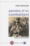 Paroles d'un combattant, articles et discours, 1917-1920