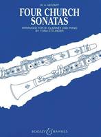 Four Church Sonatas, KV 67, 68, 244, 336. clarinet and piano.