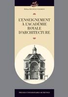 L'enseignement à l'Académie royale d'architecture