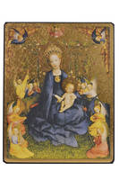 Vierge à la Treille aux roses - Mini icône autocollante 7x5 cm -  824.11