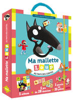 Ma mallette loup contes + puzzle + dominos, 1 album + 1 jeu de 28 dominos + 1 puzzle de 25 pièces