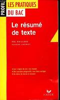 Profil - Le résumé de texte