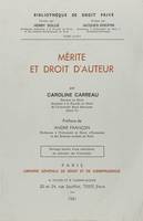 mérite et droit d'auteur