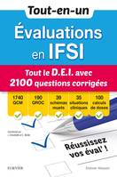 Tout-en-un Évaluations en IFSI - Tout le D.E.I avec 2100 questions corrigées, QCM - QROC - Schémas muets - Situations cliniques - Calculs de doses