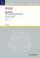 Cantica, Three Psalms of the New Testament. mixed choir. Partition de chœur.