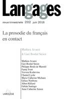 Langages n° 202 (2/2016) La prosodie du français en contact, La prosodie du français en contact