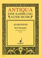 Three Triosonatas, op. 1/10-12. 2 violins and basso continuo (harpsichord, piano, organ), cello (viola da gamba) ad libitum.
