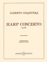 Harp Concerto, op. 25. harp and orchestra. Partition de piano.