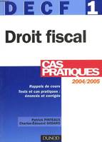 DECF, cas pratiques, 1, Droit fiscal, DECF 1