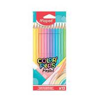 Crayon de couleur COLOR'PEPS Pastel, étui carton de 12