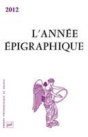 année épigraphique vol. 2012