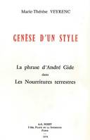 Genèse d'un style, La phrase d'André Gide dans Les Nourritures terrestres