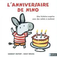 L'ANNIVERSAIRE DE NINO, une histoire-surprise avec des volets à soulever