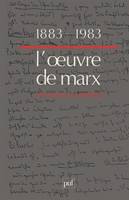 1883-1983, l'œuvre de Marx un siècle après