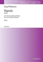 Signals, for 6 voices (SMezCtTBarB). 6 voices (Soprano, Mezzo-soprano, Countertenor, Tenor, Baritone, Bass).