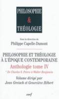 Anthologie / sous la direction de Philippe Capelle-Dumont, [1], De Charles S. Peirce à Walter Benjamin, Philosophie et théologie à l'époque contemporaine