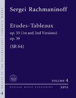 Etudes-Tableaux, Practical Edition based on the Rachmaninoff Critical Edition of the Complete Works. 4. op. 33/1st + 2nd Vers., op. 39. SR 64. piano.