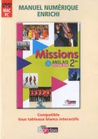 Missions Anglais 2de 2010 Manuel numérique enseignant sur DVD-Rom adoptant papier