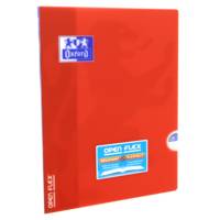 OXFORD Cahier OpenFlex A4 Grands Carreaux Seyès 140 Pages Agrafées Couverture Polypro Coloris Assortis