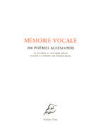Mémoire vocale, 200 poèmes allemands du huitième au vingtième siècle stockés et modérés par Thomas Kling