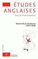 Études anglaises - N°2/2009, Modernité de Swinburne (1837-1909)