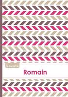 Le carnet de Romain - Lignes, 96p, A5 - Motifs Violet Gris Taupe