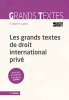 Les grands textes de droit international privé - 3e ed.