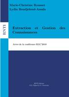 Extraction et Gestion des Connaissances, Actes de la conférence EGC'2019