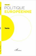 Varia, Politique européenne