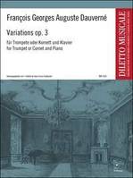 Variations op. 3, Für trompete oder kornett und klavier