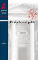 Etudes de droit public