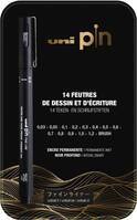 Coffret 14 feutres UNI PIN