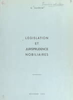 Législation et jurisprudence nobiliaires