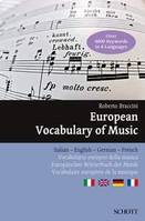 Vocabulaire européen de la Musique, Italien - anglais - allemand - français