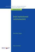 Droit institutionnel communautaire