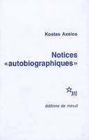 NOTICES AUTOBIOGRAPHIQUES