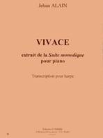 Vivace extr. de Suite monodique, transcription pour harpe